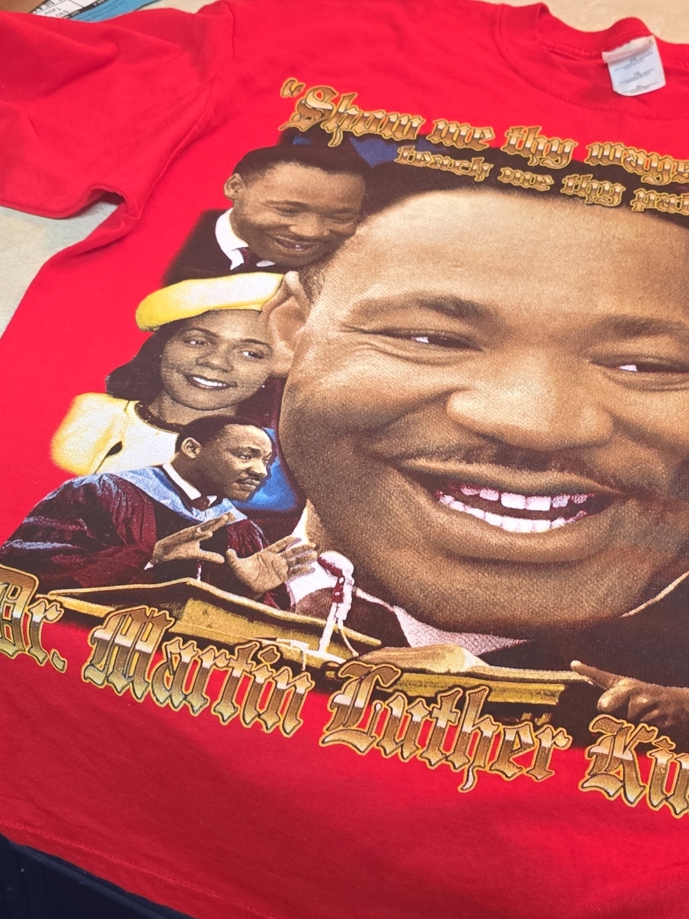 Red Graphic Men’s T-Shirt - Tribute Portrait Design